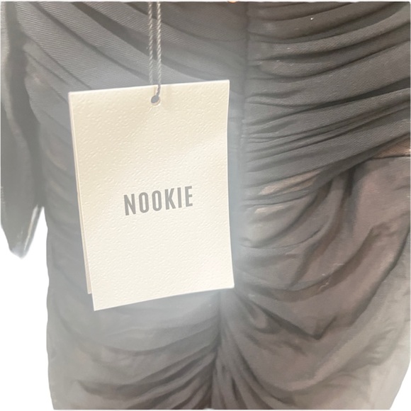 NWT NOOKIE DITA MESH GOWN MAXI DRESS size medium in black - Picture 13 of 13